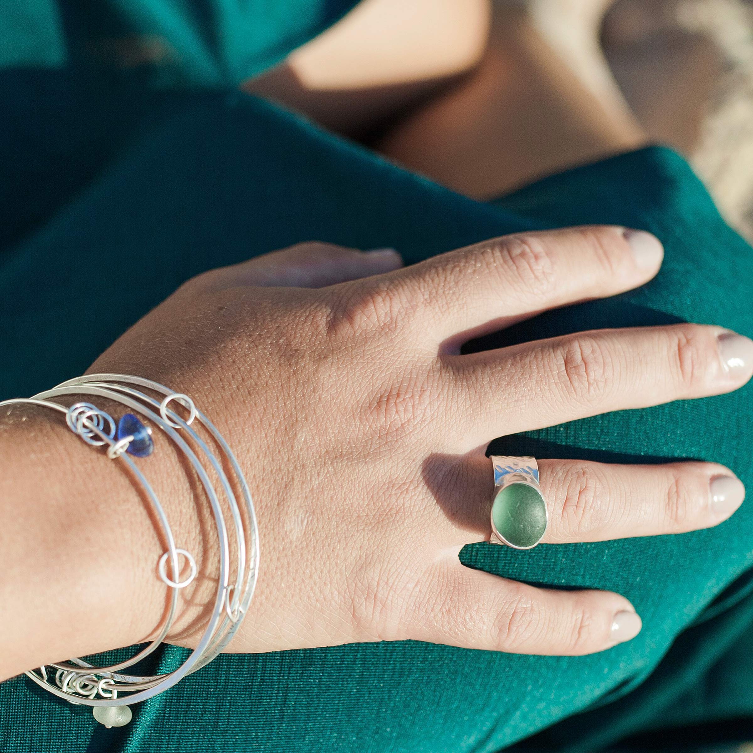 Custom Sea Glass Engagement Rings - Lita Sea Glass Jewelry